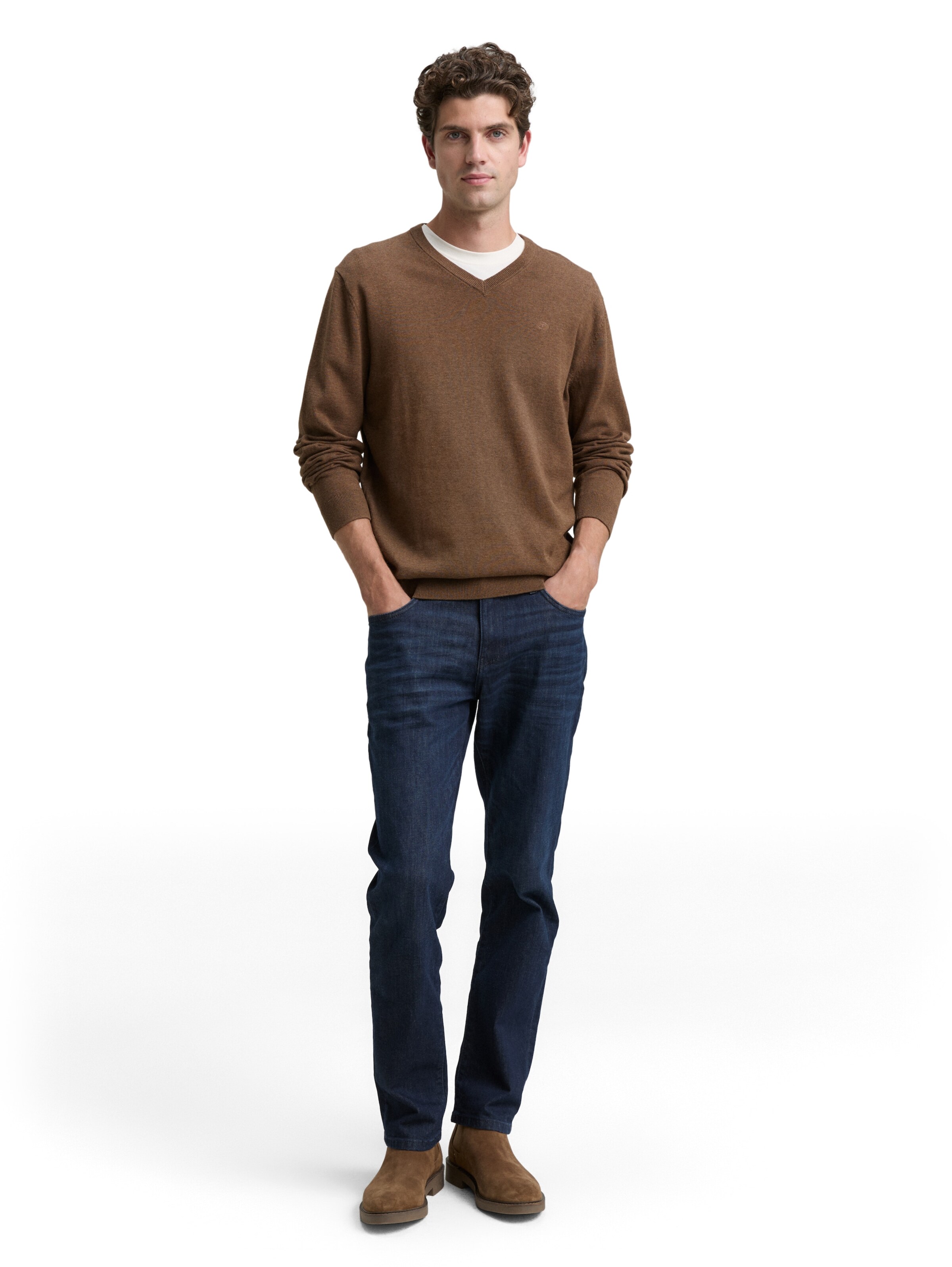 TOM TAILOR Pullover in Braun