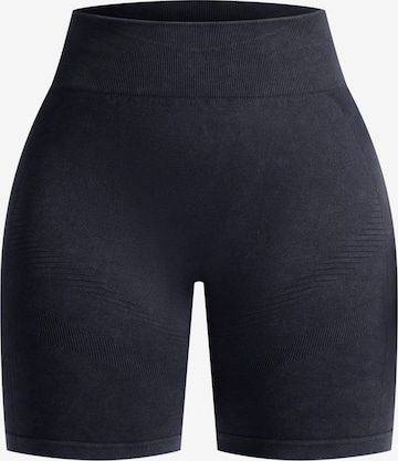 Skinny Pantalon de sport Smilodox en noir : devant