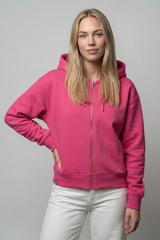 Veste de survêtement 'LivAK A' alife & kickin en rose : devant