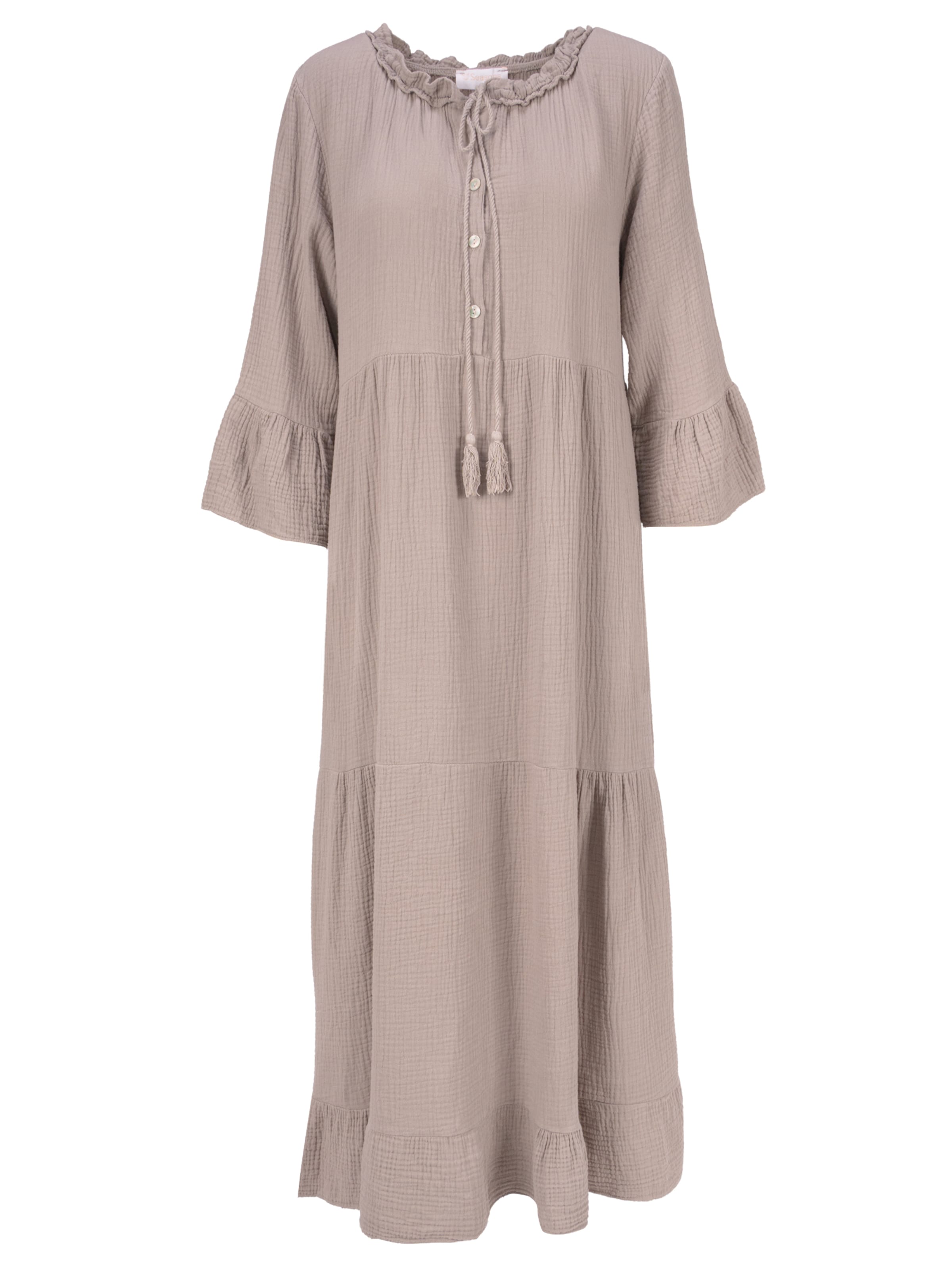 Seasons of April Kleid 'AMARA MUSSELIN ' in taupe, Produktansicht