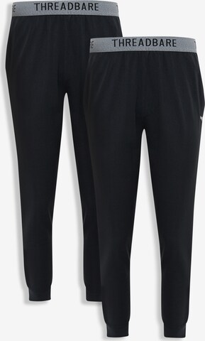 Threadbare Pajama Pants in Black: front