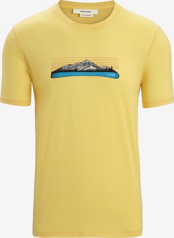 Maglia funzionale 'Tech Lite II Ski Fields' di ICEBREAKER in giallo: frontale