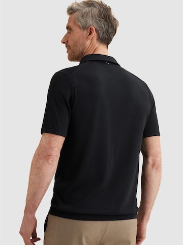 T-Shirt 'Polo shirt in cotton/modal with mouliné effect' VANGUARD en bleu
