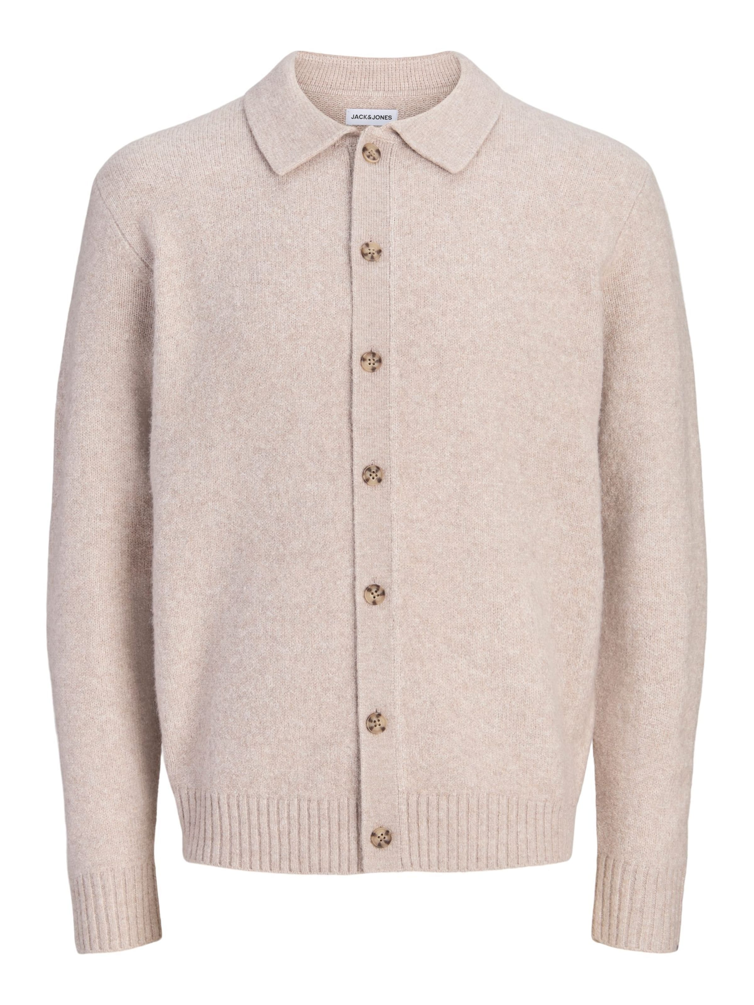 JACK & JONES Cardigan i L i greige, Produktvisning