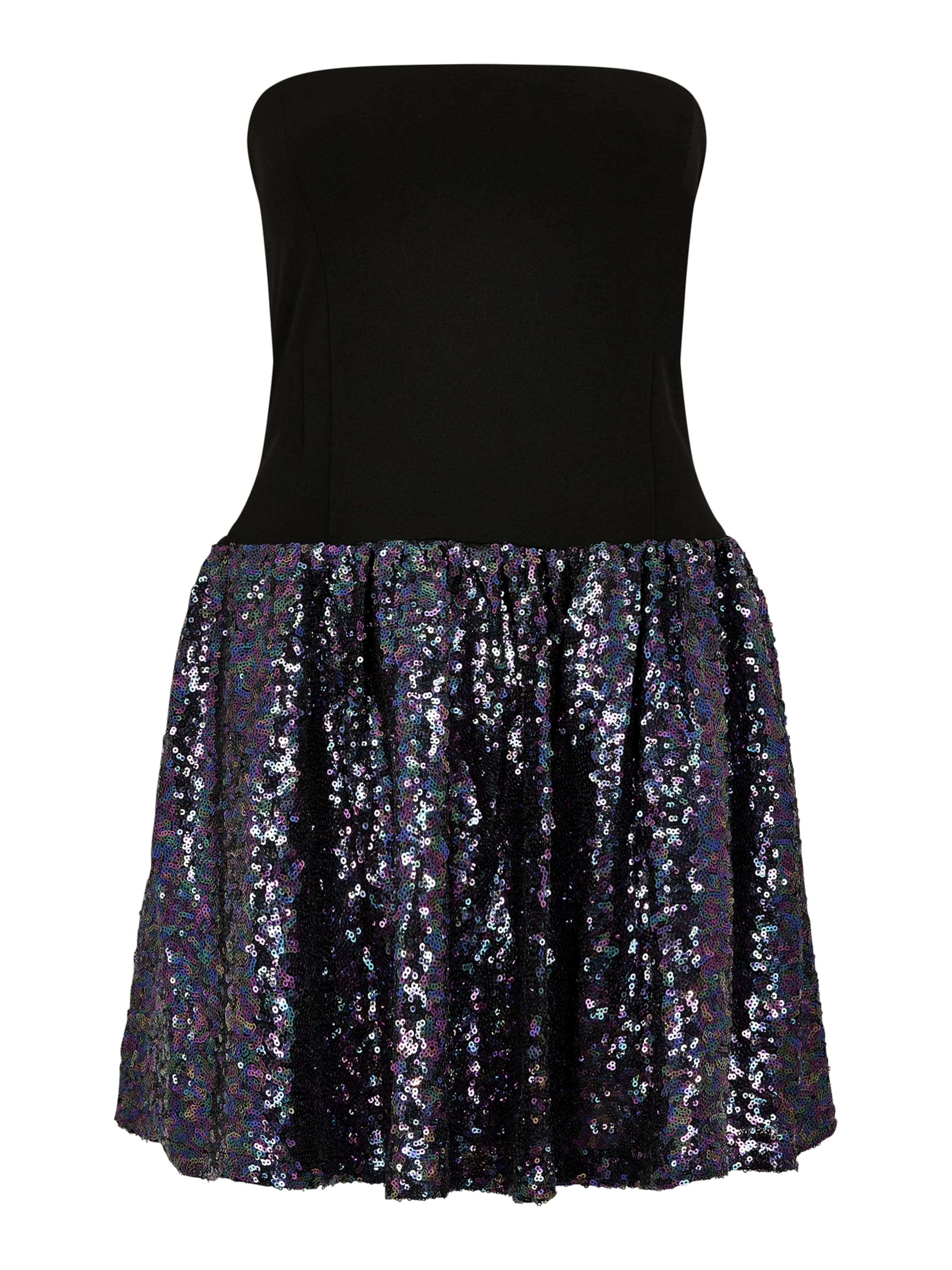 Apricot Bandeau Sequin Mini Dress ' Bandeau-Kleid ' in Mischfarben: Vorderseite