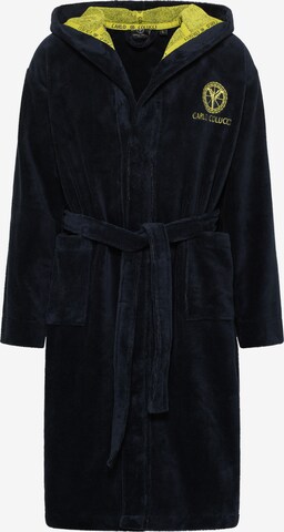 Carlo Colucci Long Bathrobe 'Como' in Blue: front