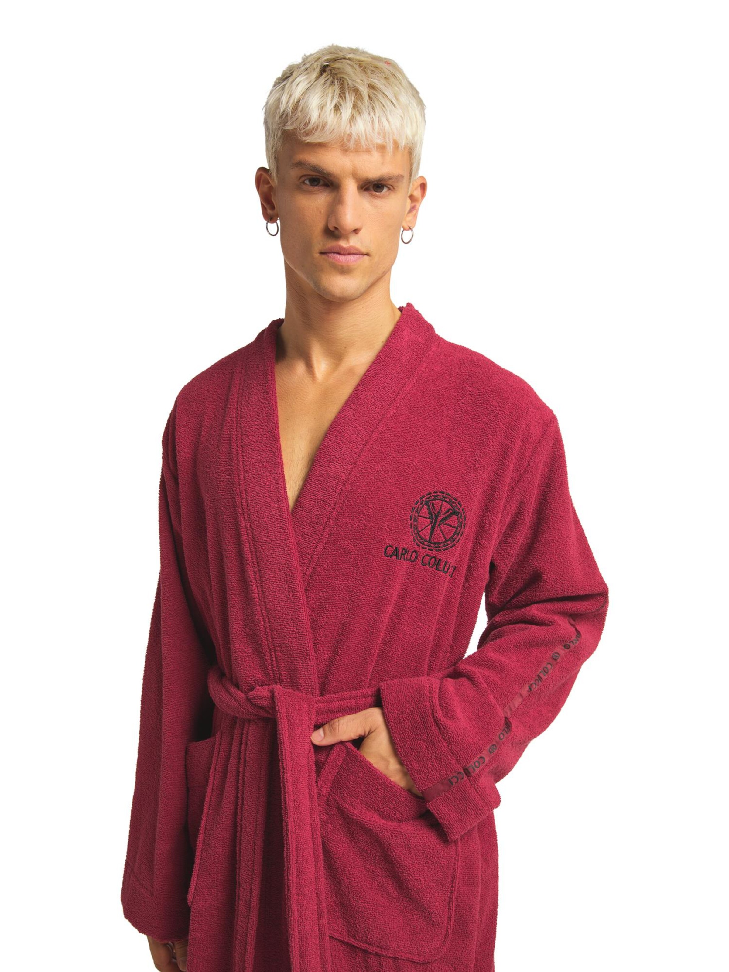 Carlo Colucci Badjas kort in Rood