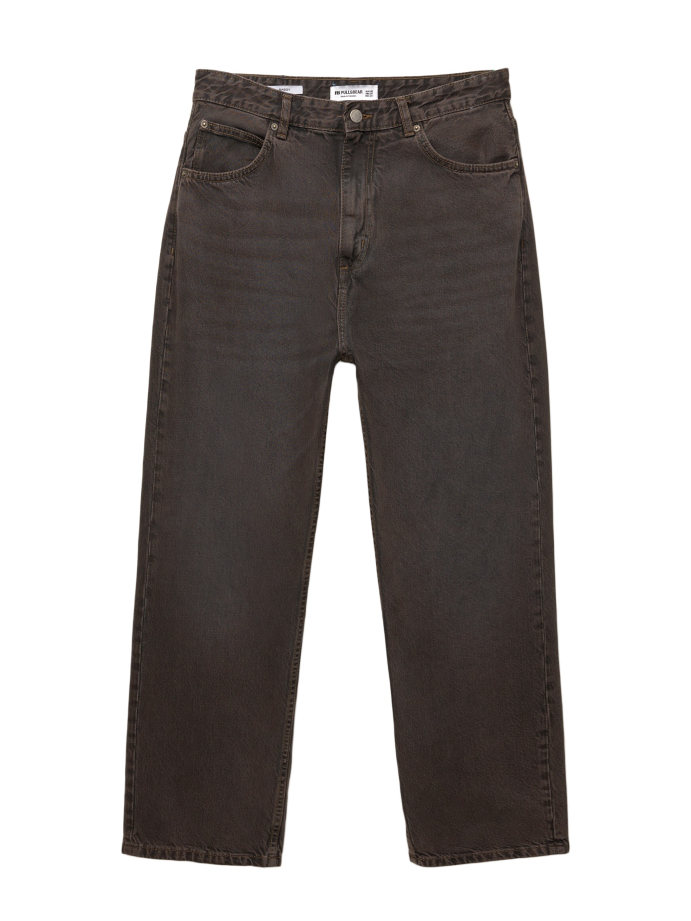 Pull&Bear Loosefit Jeans i brun: framsida
