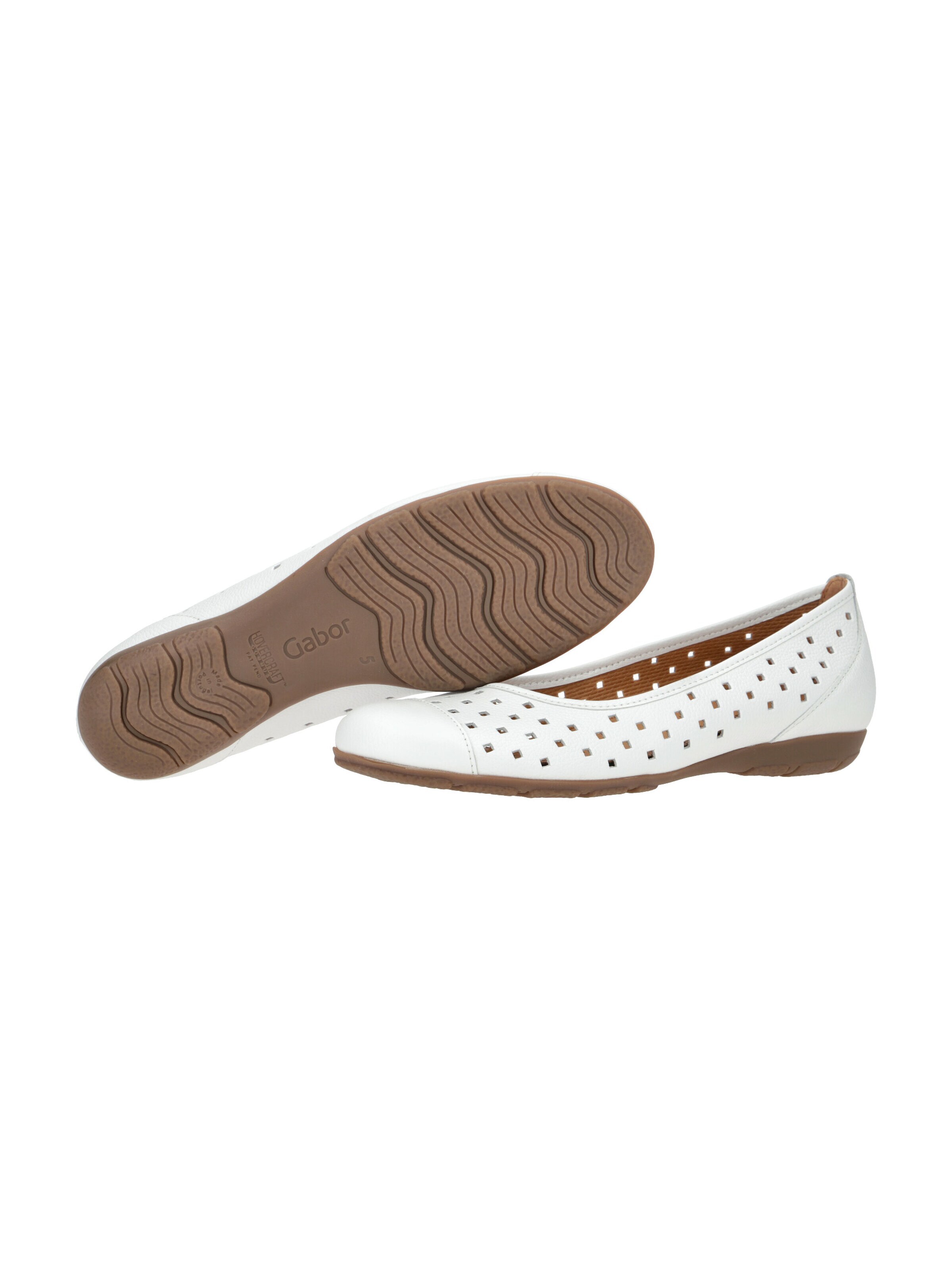 GABOR Ballet Flats in White