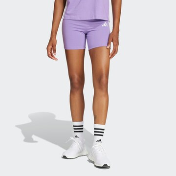 ADIDAS SPORTSWEAR Skinny Sports trousers 'ESSENTIALS' in Purple: front