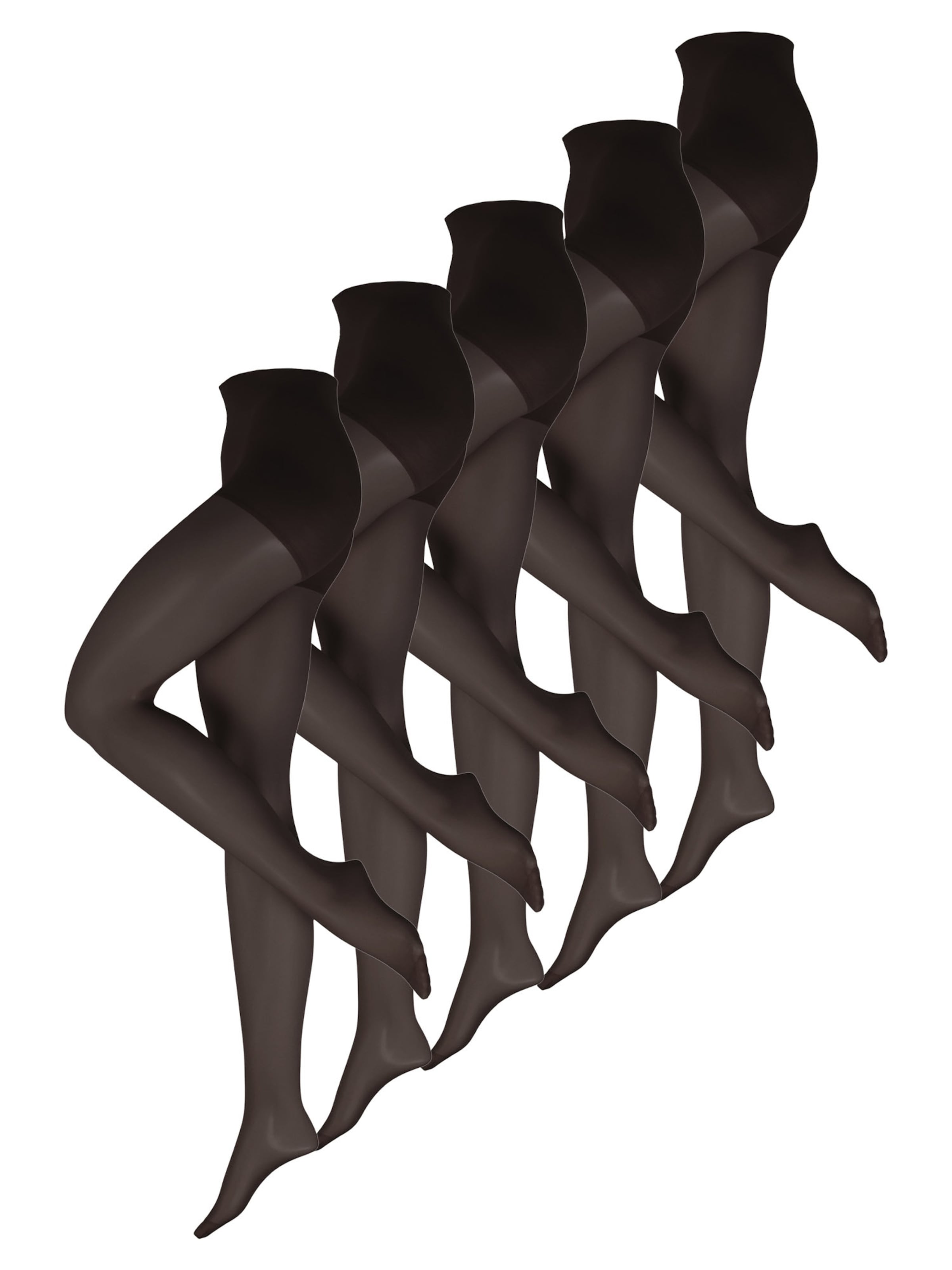 Nur Die Feinstrumpfhose ' Ohne Bund 20 DEN ' in Schwarz: Vorderseite