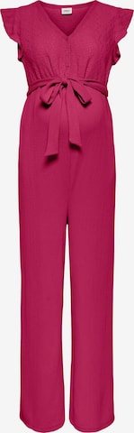 Only Maternity Jumpsuit 'OLMelisa' i pink: forside