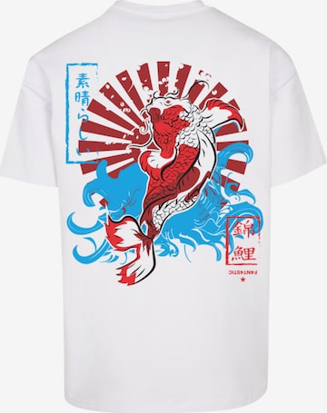 F4NT4STIC Shirt 'Japan Koi Fisch' in Weiß