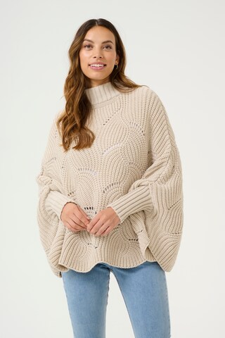 Cape 'Mistletoe' Cream en beige : devant