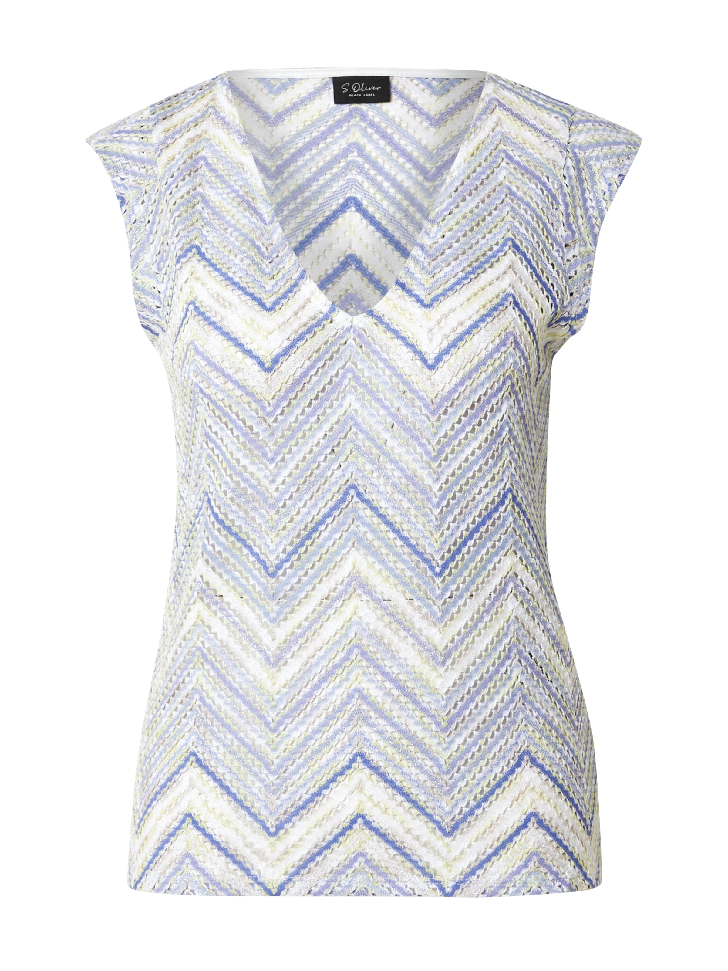s.Oliver BLACK LABEL Πλεκτό τοπ σε μπλε: μπροστά