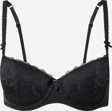 Hunkemöller - Soutien de tecido Soutien 'Maya' em preto: frente