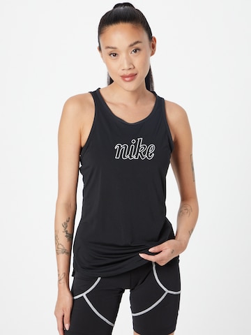 NIKE Sports top in Black: front