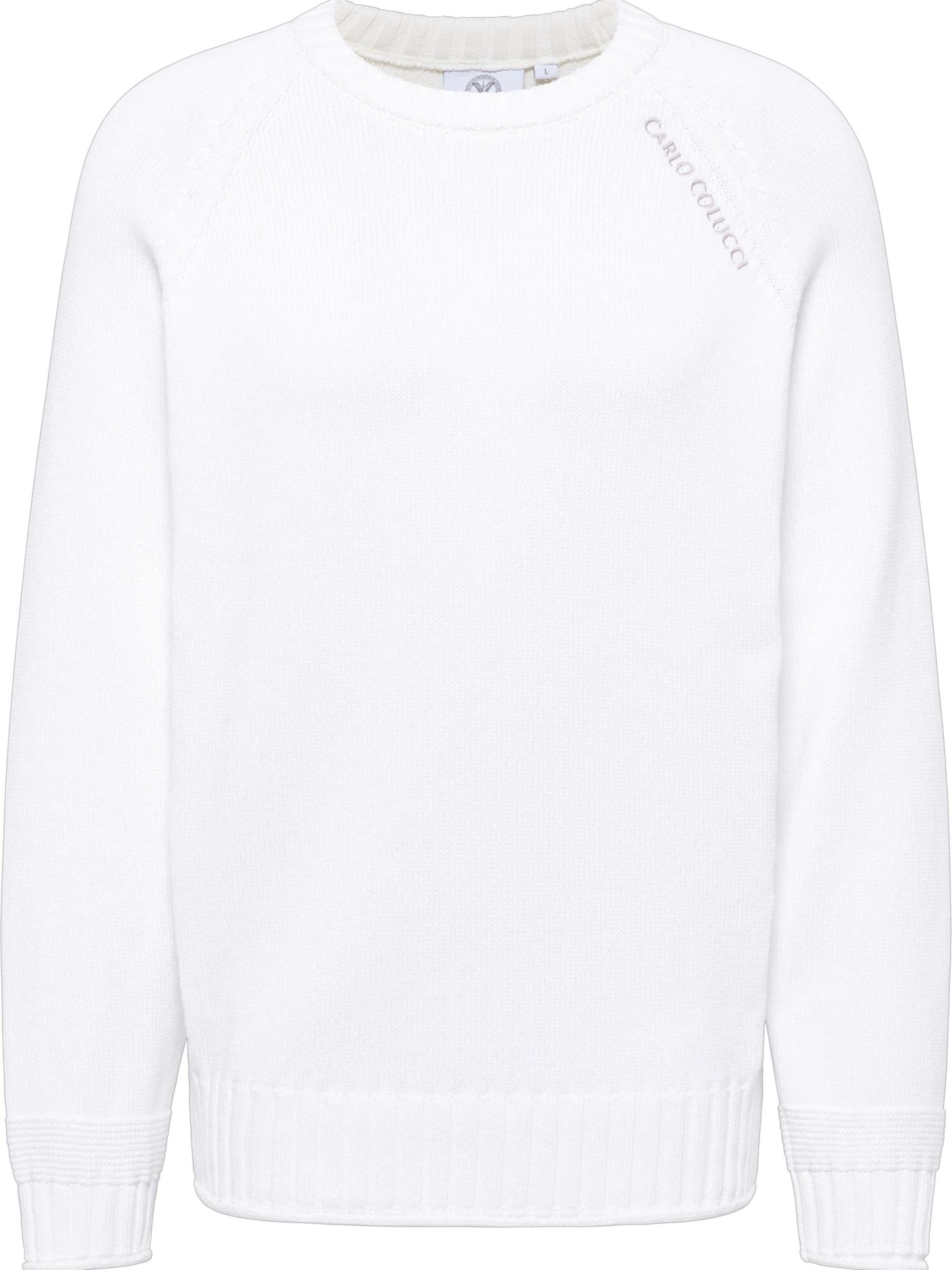 Carlo Colucci Sweater 'Divina' in White: front