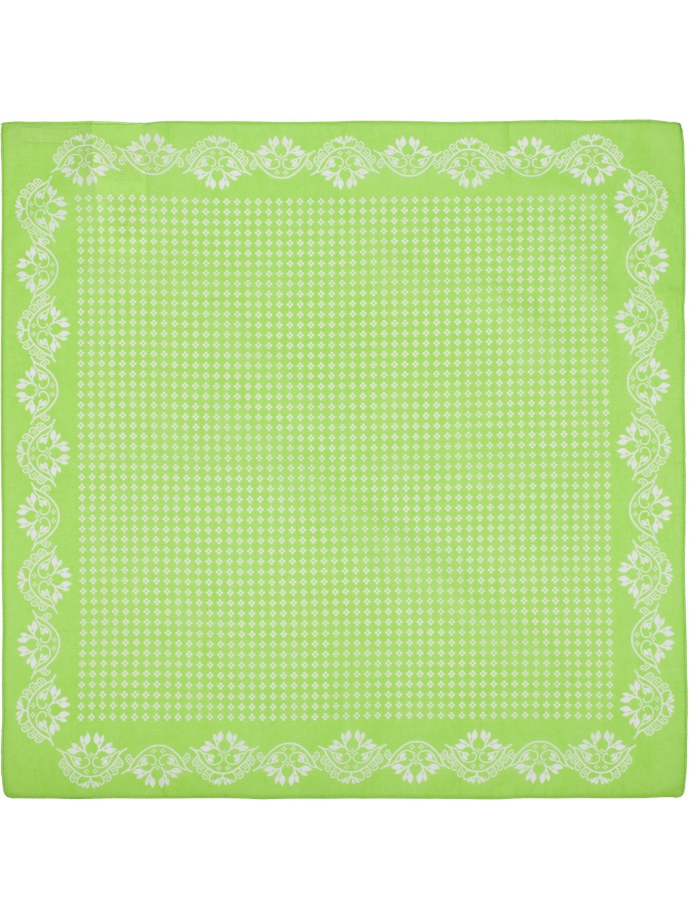 styleBREAKER Shawl 'Baumwolle Dreieckstuch mit Blümchen Muster' in Green