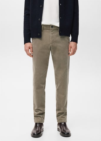 MANGO MAN Slim fit Pants 'Berdam' in Beige: front