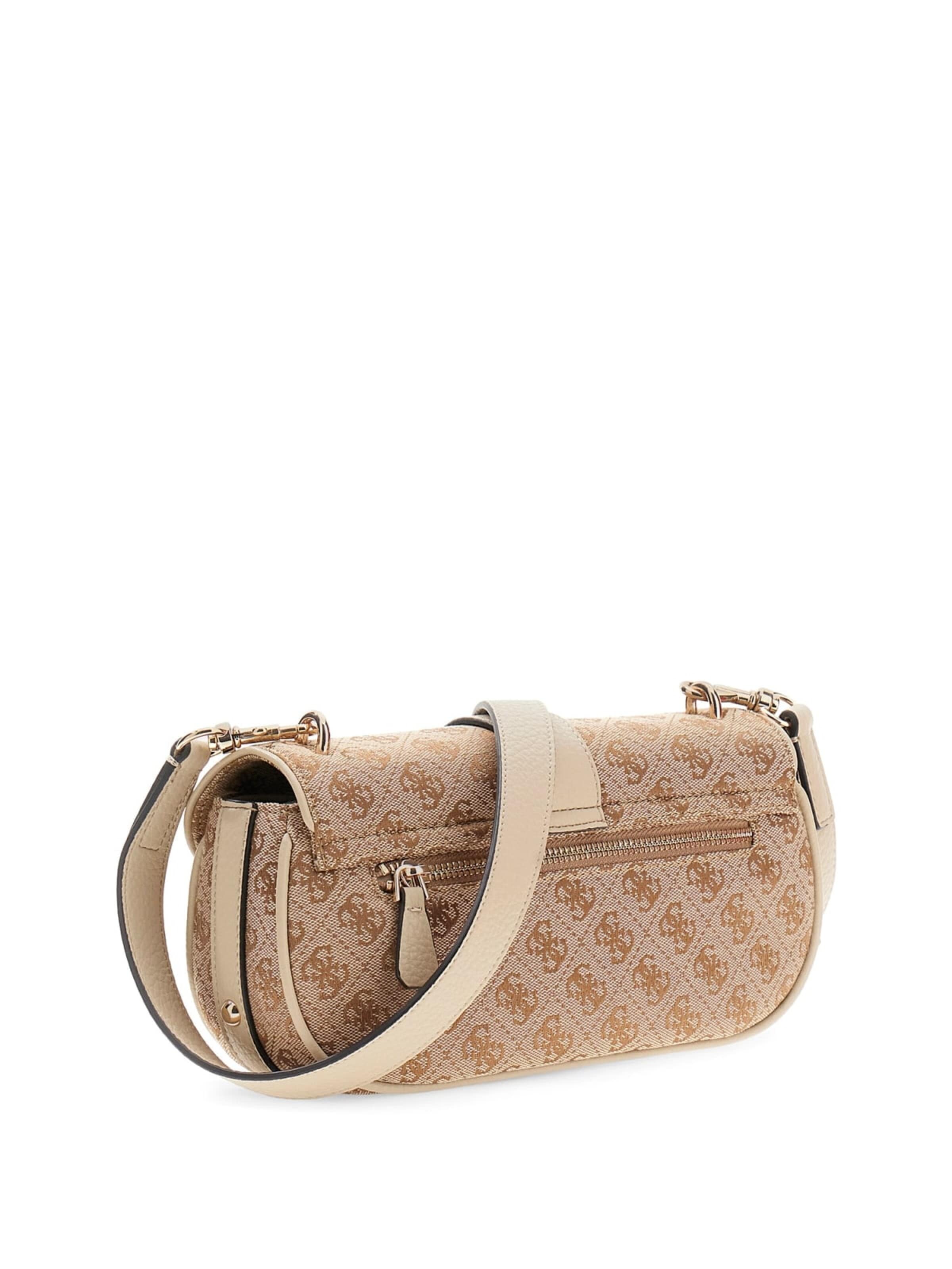 GUESS Taška přes rameno 'Guess Sac Bandoulière Jessa Girlfriend Sat Latte Logo JG836220' – hnědá
