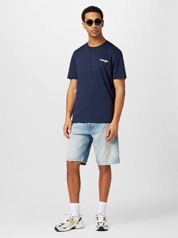 WRANGLER Tričko 'SIGN OFF TEE' - Modrá