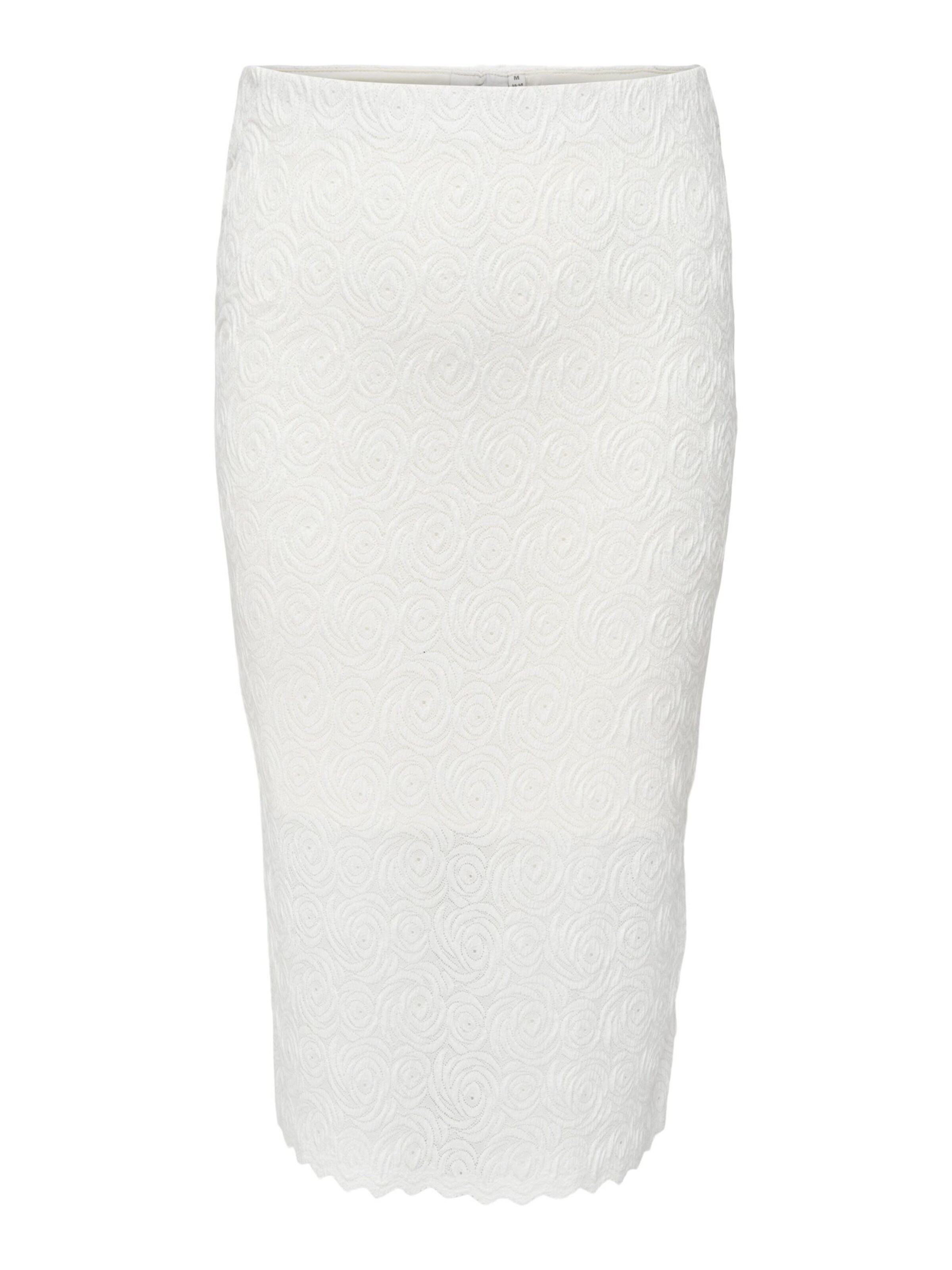 ONLY Carmakoma - Falda 'ROSIL' en blanco: frente