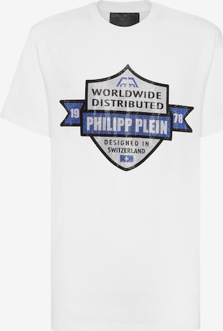 Maglietta 'Crest' di Philipp Plein in bianco: frontale