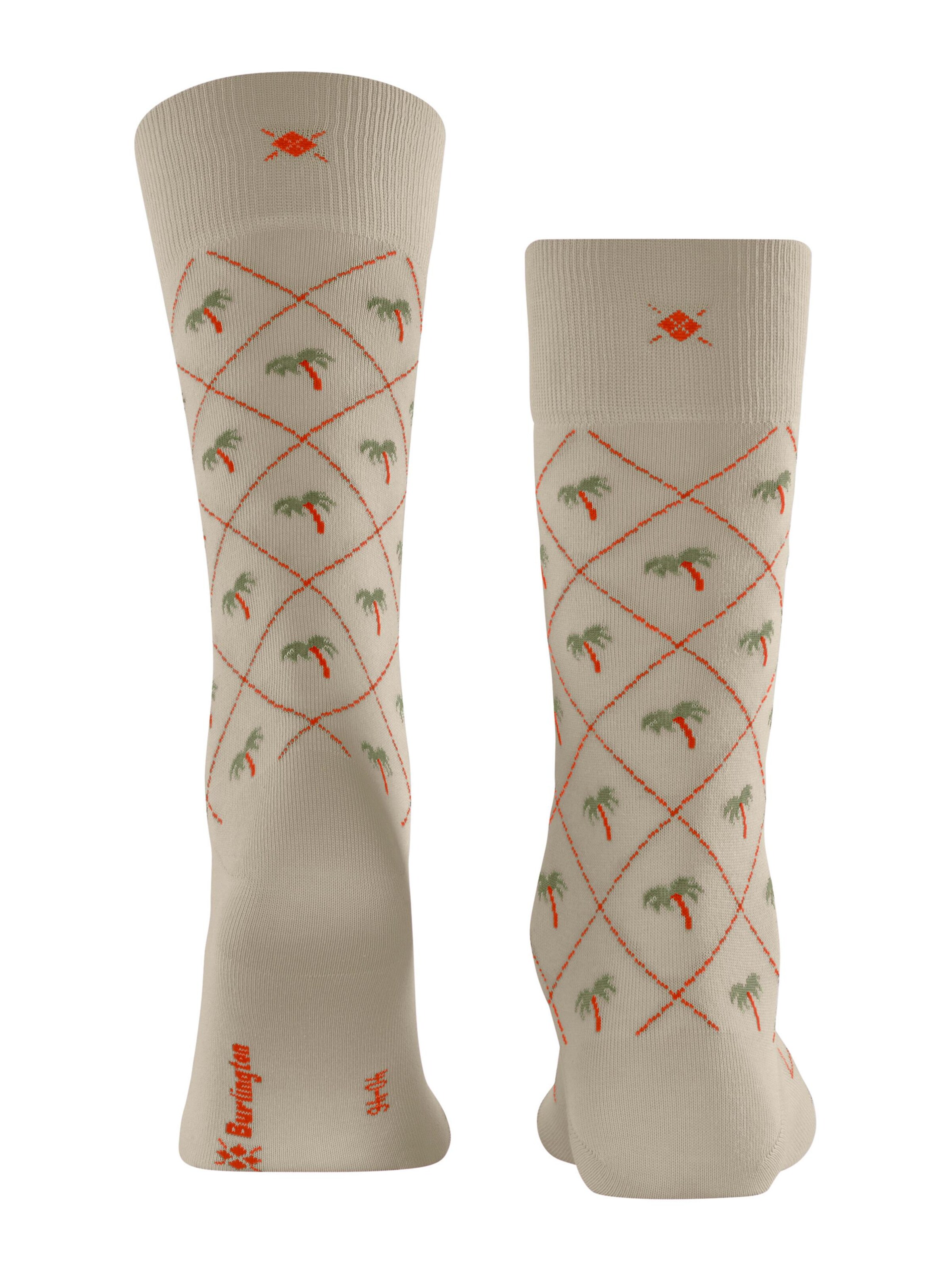BURLINGTON Socks 'Palm Tree' in Grey