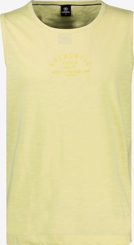 LERROS Luftiges Tanktop aus Baumwolle mit trendigem Slogan-Print in Gelb: Vorderseite