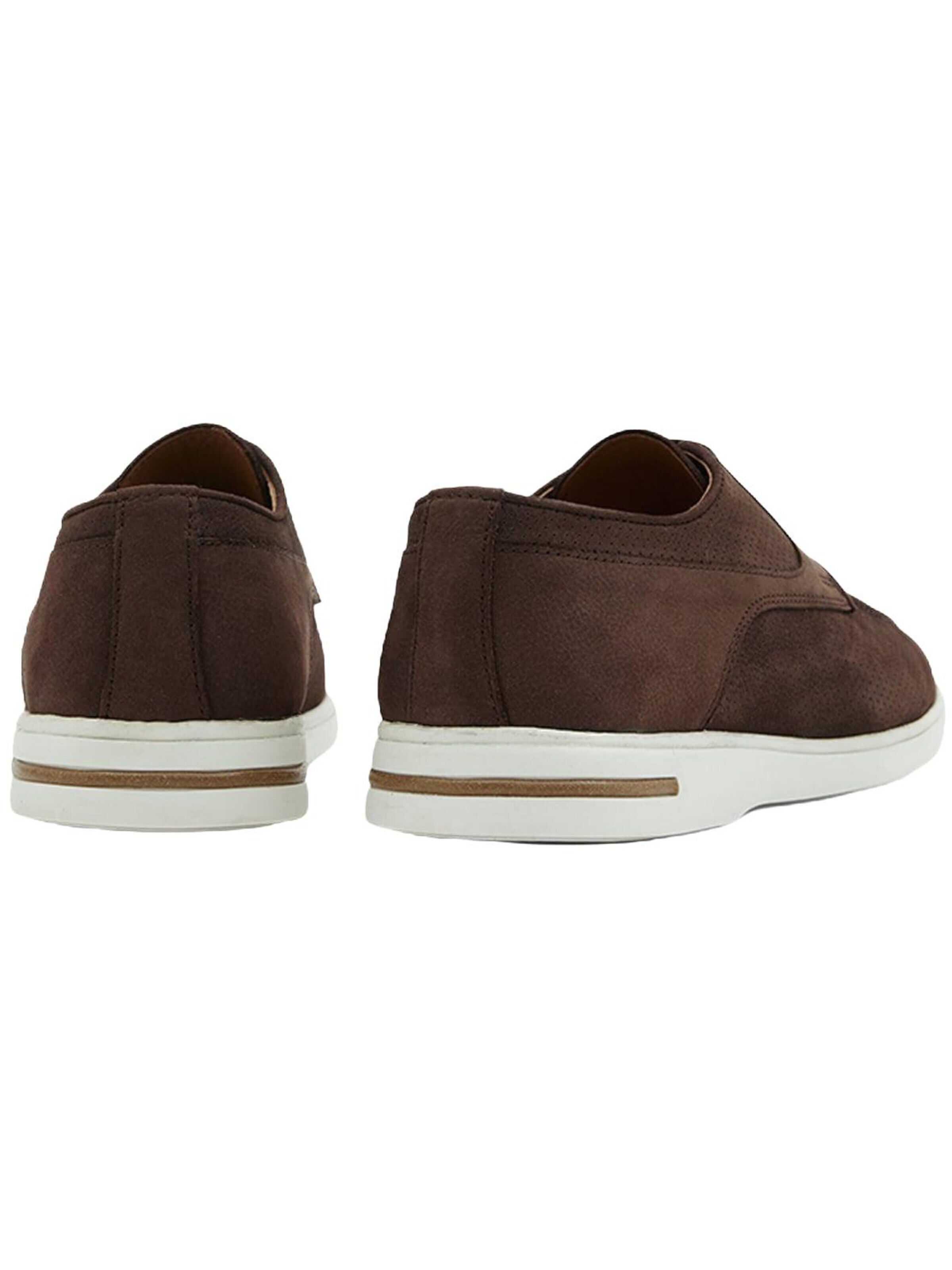 Chaussure à lacets 'Lässige Spitze' Desa en marron