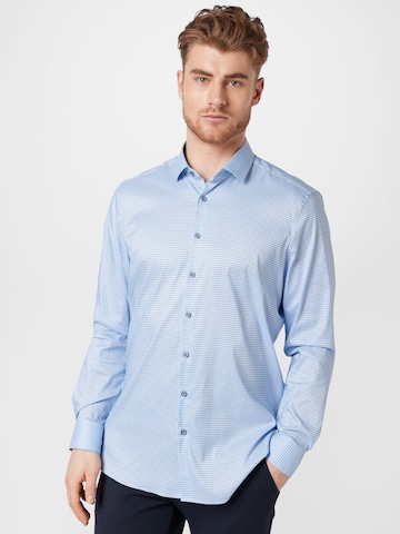 OLYMP - Ajuste regular Camisa en azul: frente