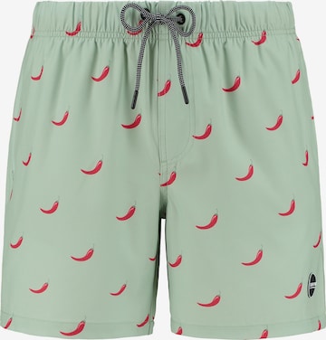 Shorts de bain 'chili pepper 4-way stretch' Shiwi en vert : devant