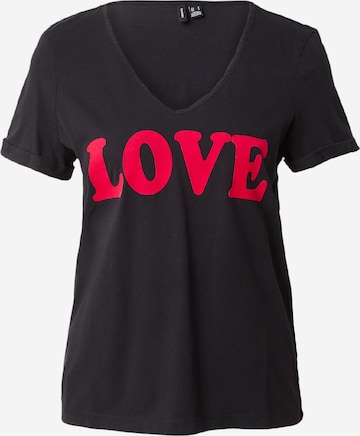 T-shirt 'CHRISTEL' VERO MODA en noir : devant