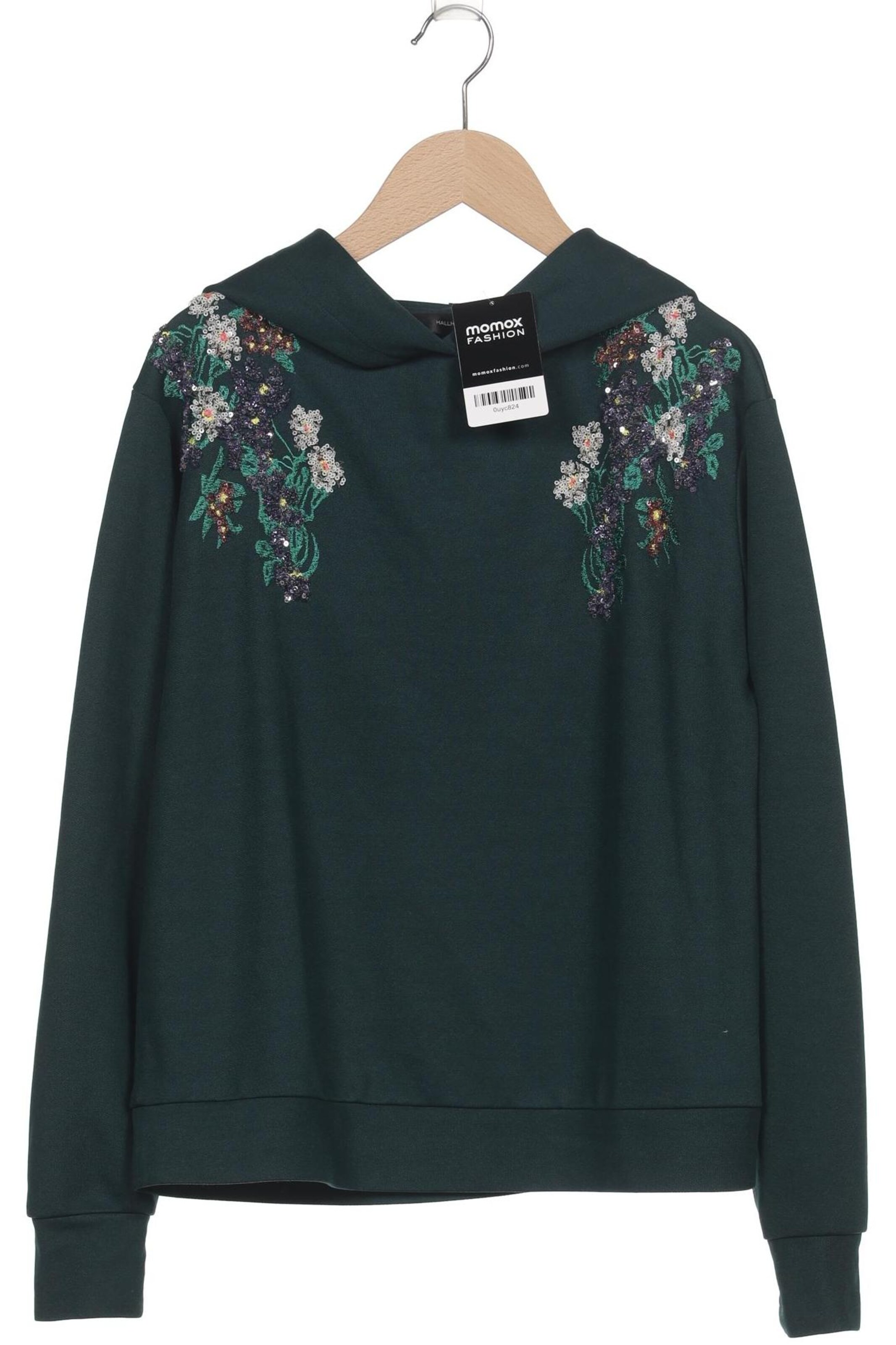 HALLHUBER Sweatshirt & Zip-Up Hoodie in XS in Green: front