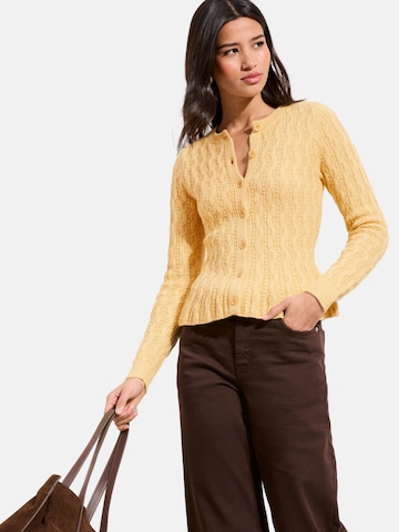 Friends Like These Πλεκτή ζακέτα σε κίτρινο: μπροστά