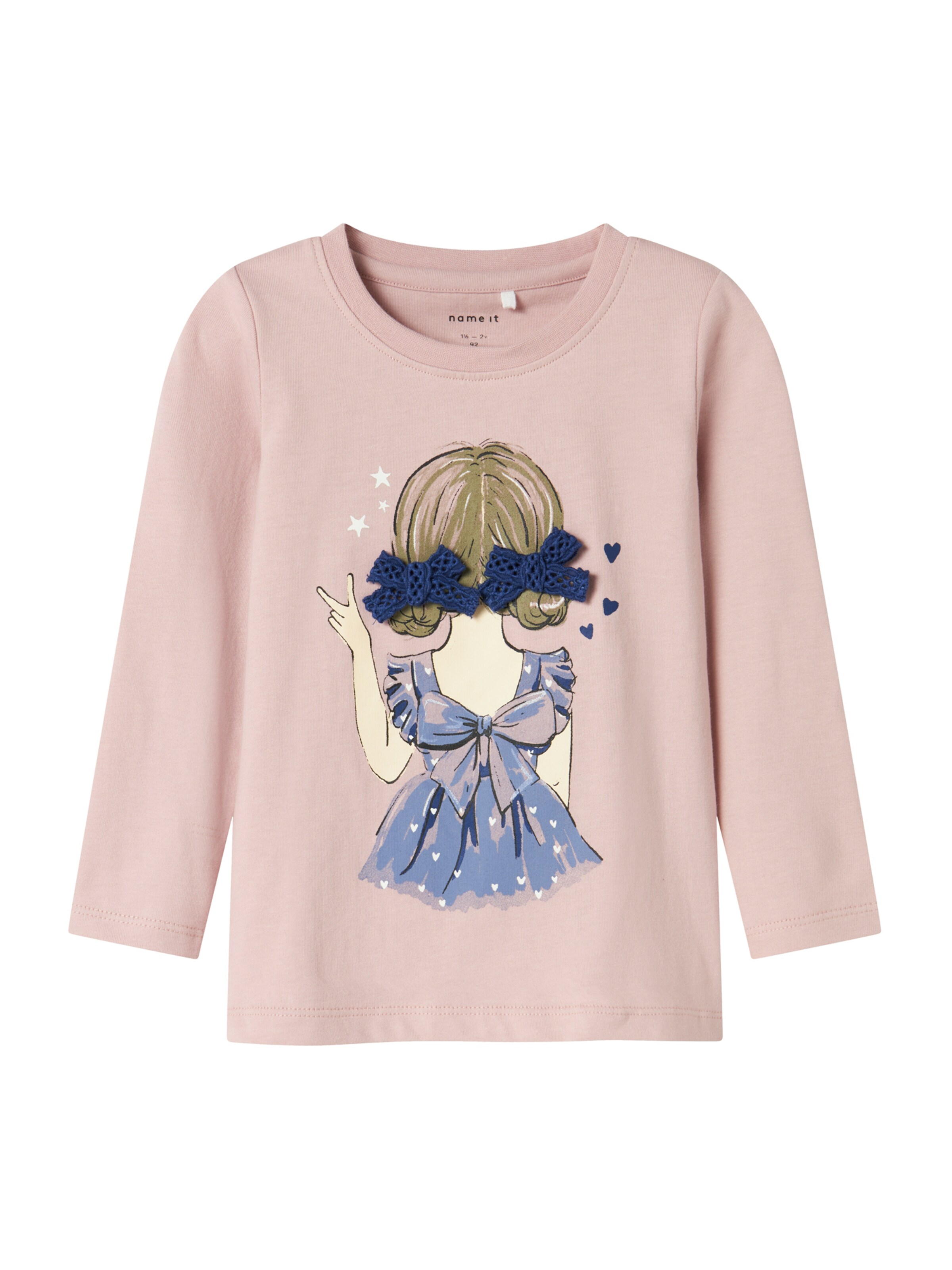 NAME IT Shirt 'NMFOTREA' in Lila: voorkant