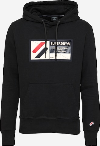 Superdry Collegepaita 'Sport Jock' värissä musta: edessä