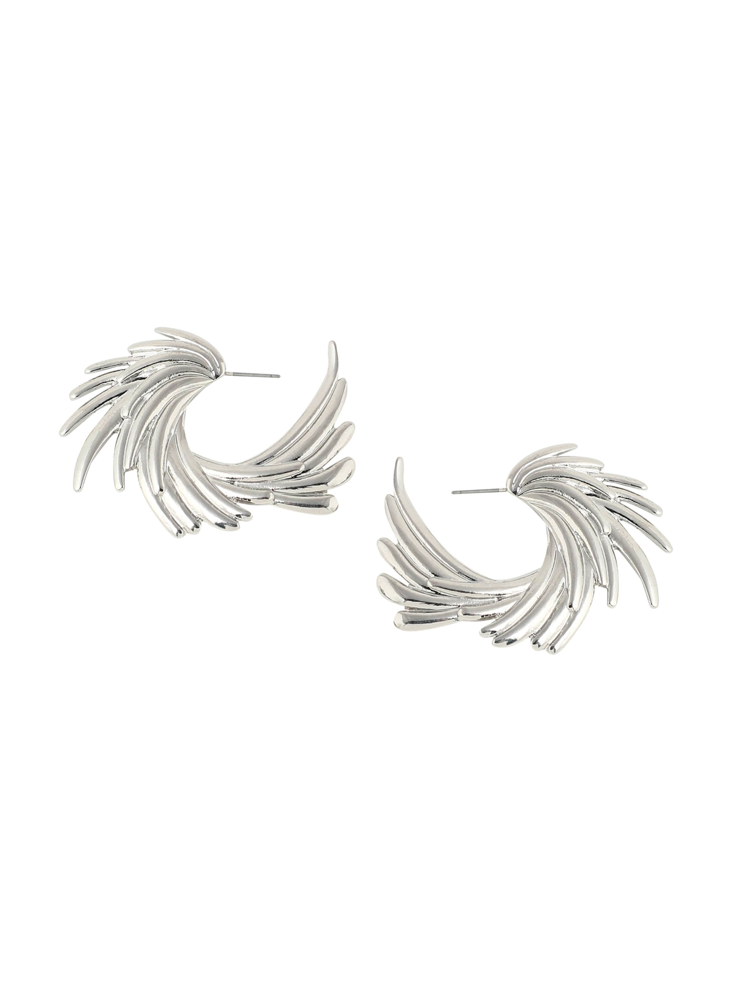 SOHI Kõrvarõngas 'Laltes', värv Hõbe: eest vaates