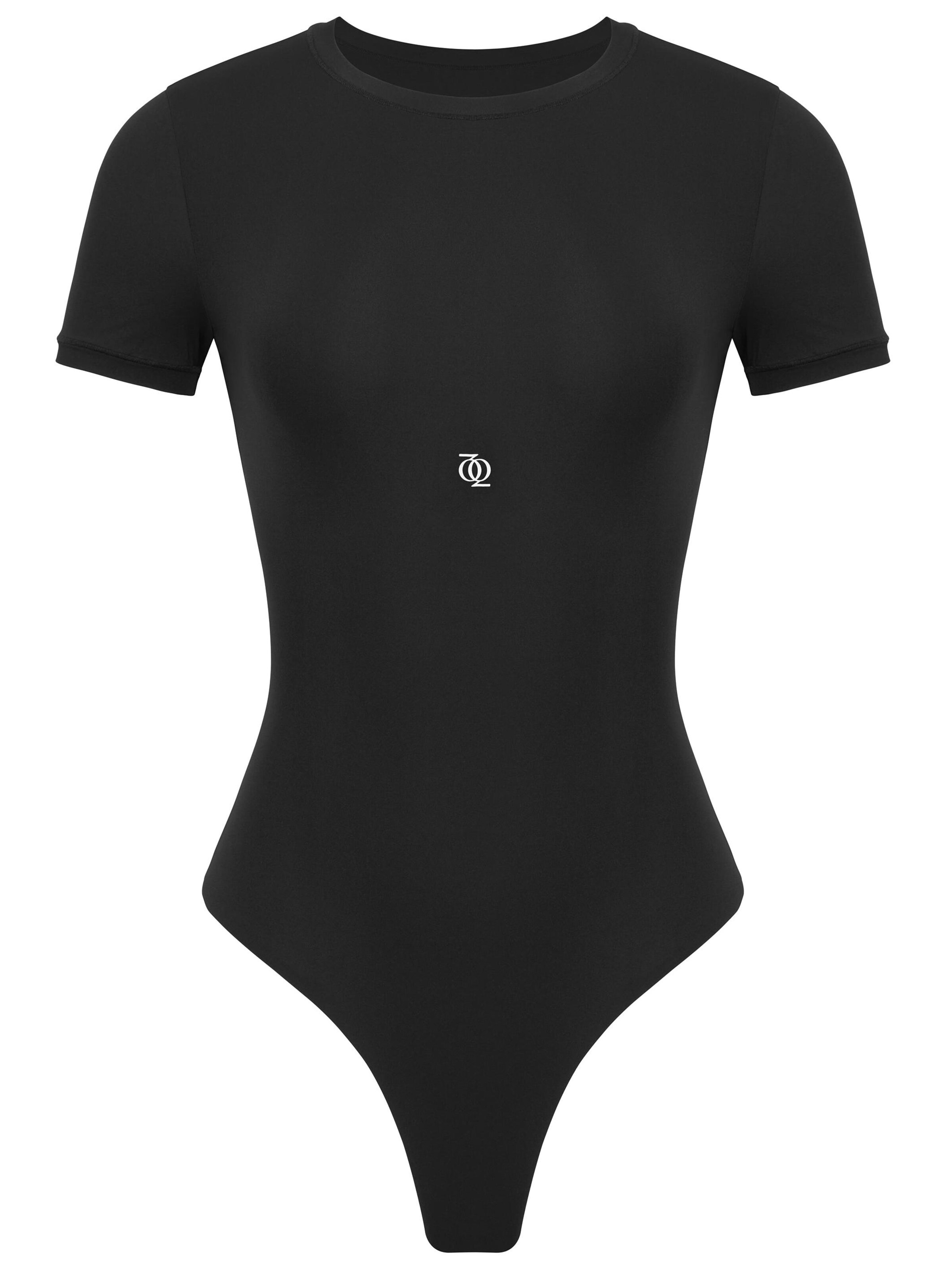 GOD SAVE QUEENS Bodysuit 'Second Skin T-Shirt Bodysuit' in Black: front