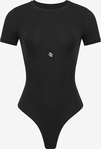 GOD SAVE QUEENS Body 'Second Skin T-Shirt Bodysuit' in Schwarz: Vorderseite