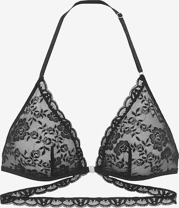 Triangle Soutien-gorge PETITE FLEUR GOLD en noir : devant