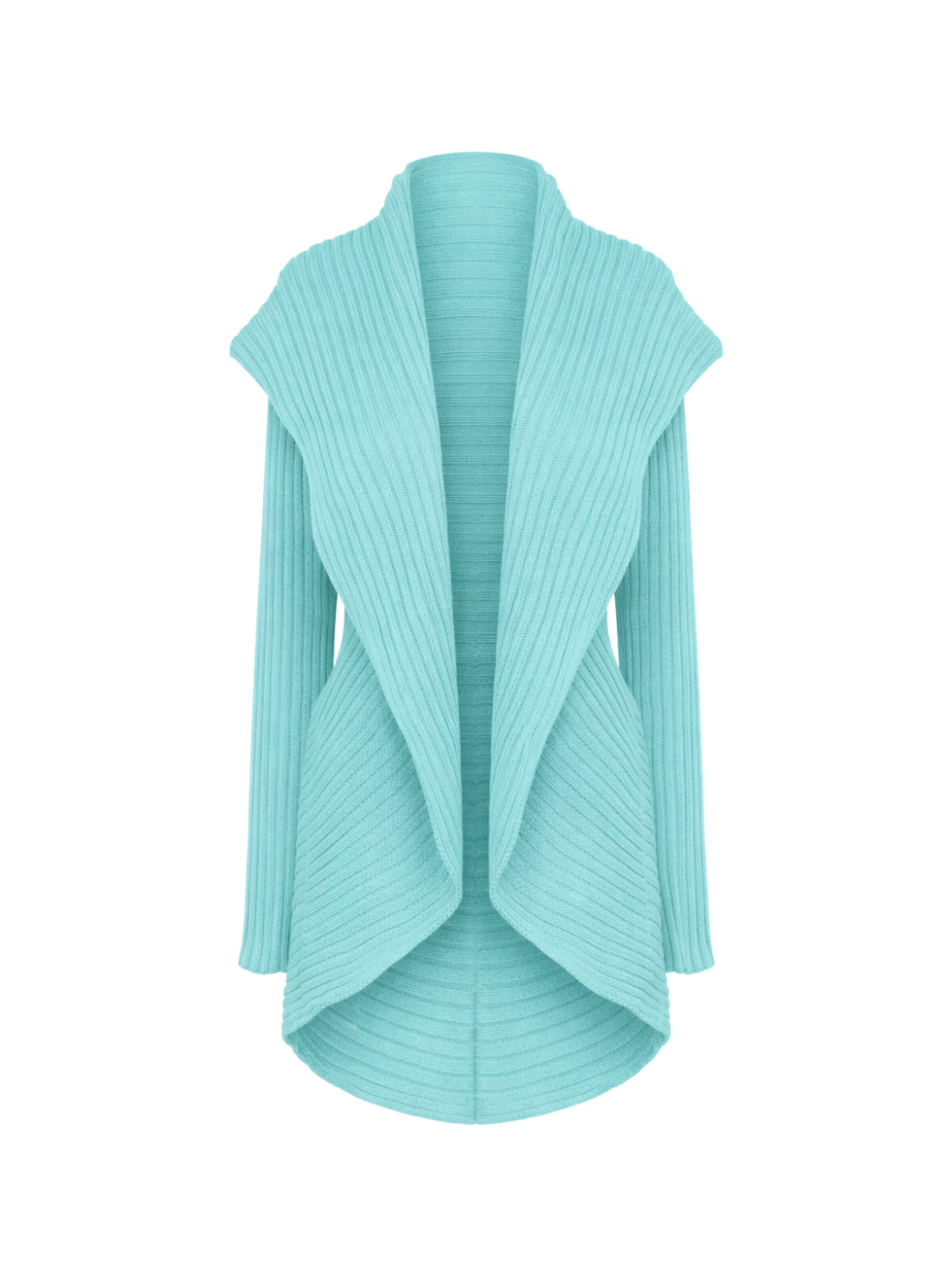 Süel knitwear Cardigan 'Round ribbed' i blå: forside