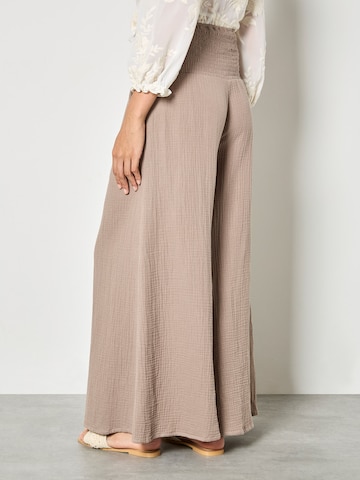 Wide Leg Pantalon ' ' Apricot en marron