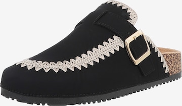 Ital-Design Mules in Black: front