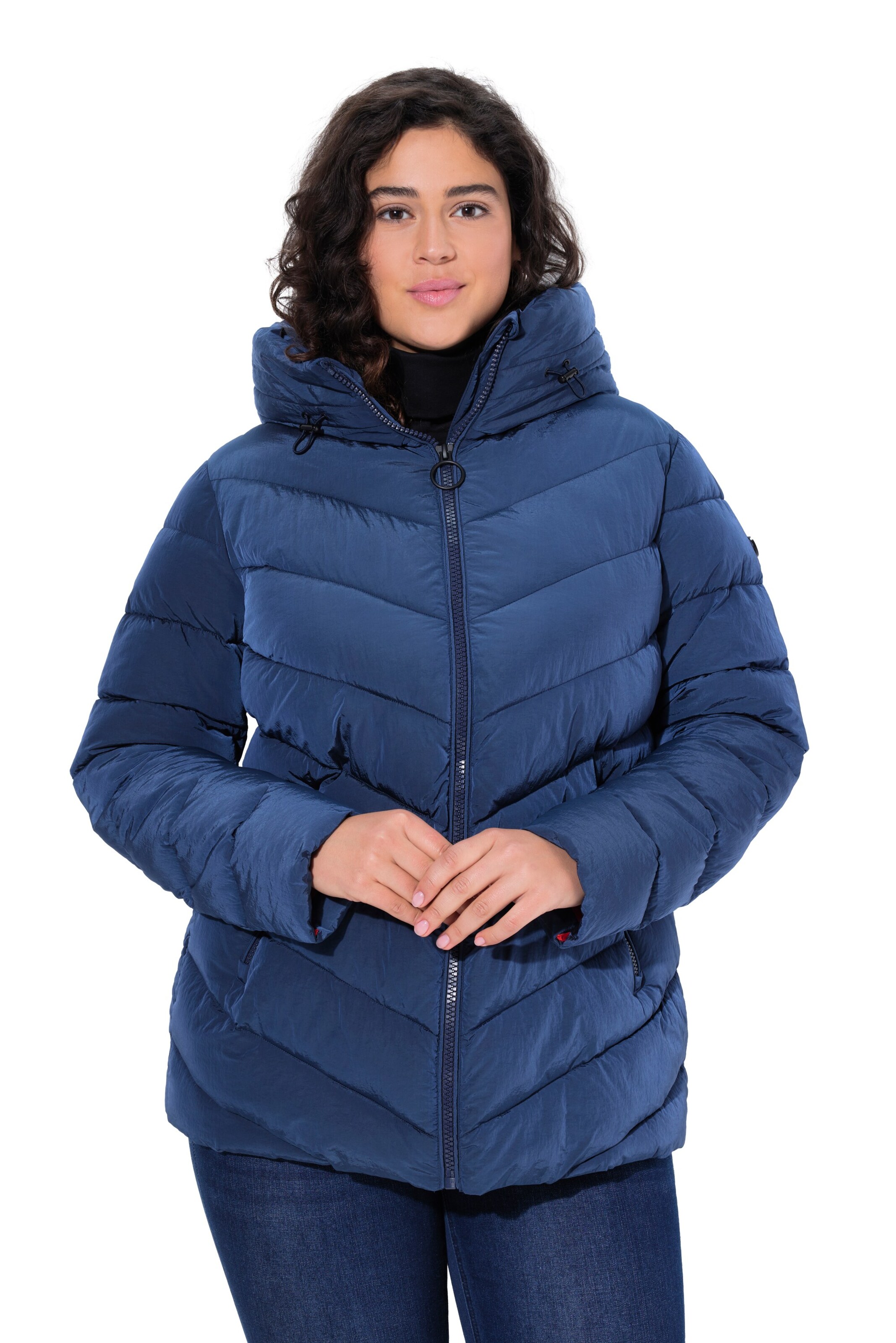 Ulla Popken Winter jacket in Blue: front