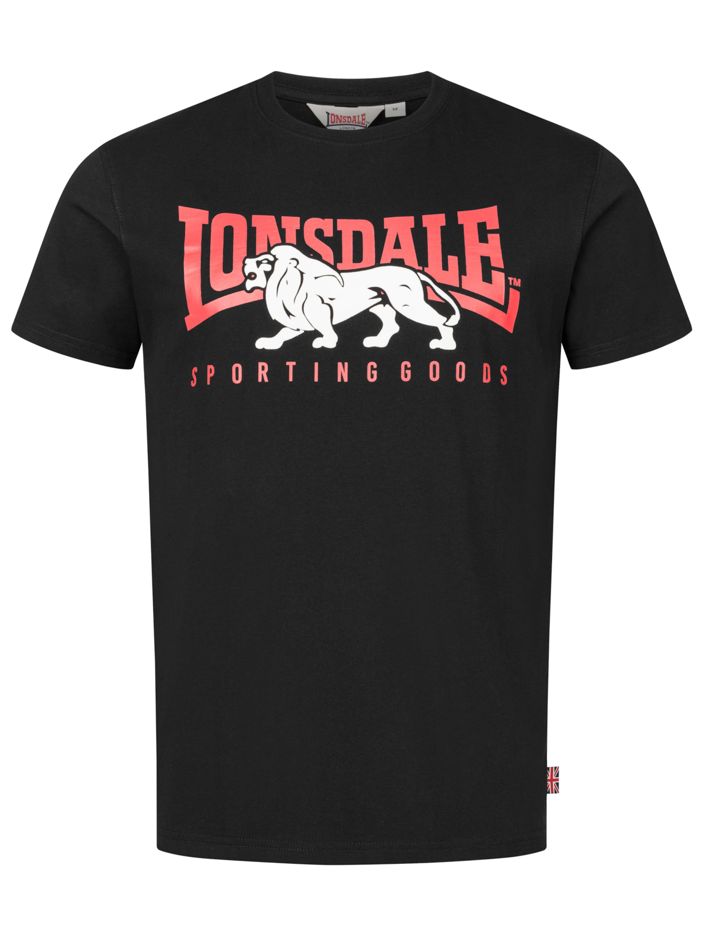 Tricou 'Ervan' de la LONSDALE pe negru: față