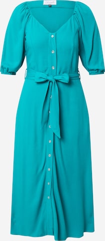 Closet London Shirt Dress in Blue: front