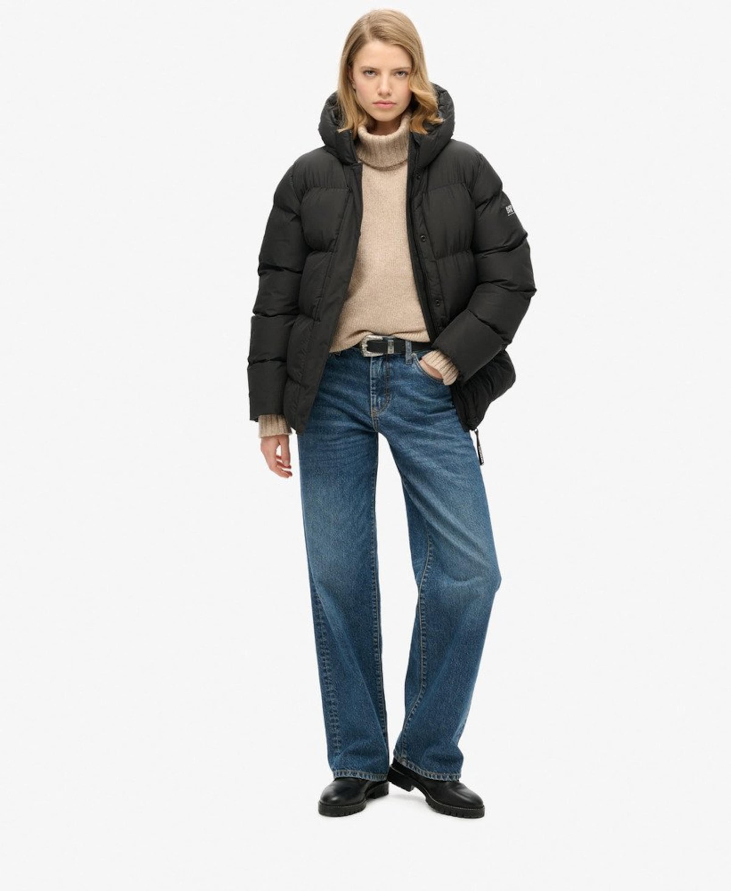 Superdry Winterjas in Zwart