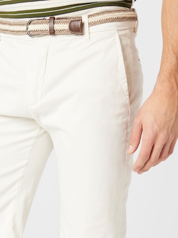 Lindbergh Slimfit Chino hlače 'Superflex' | bela barva